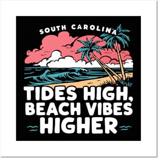 South Carolina Beach Summer Vacation Posters and Art